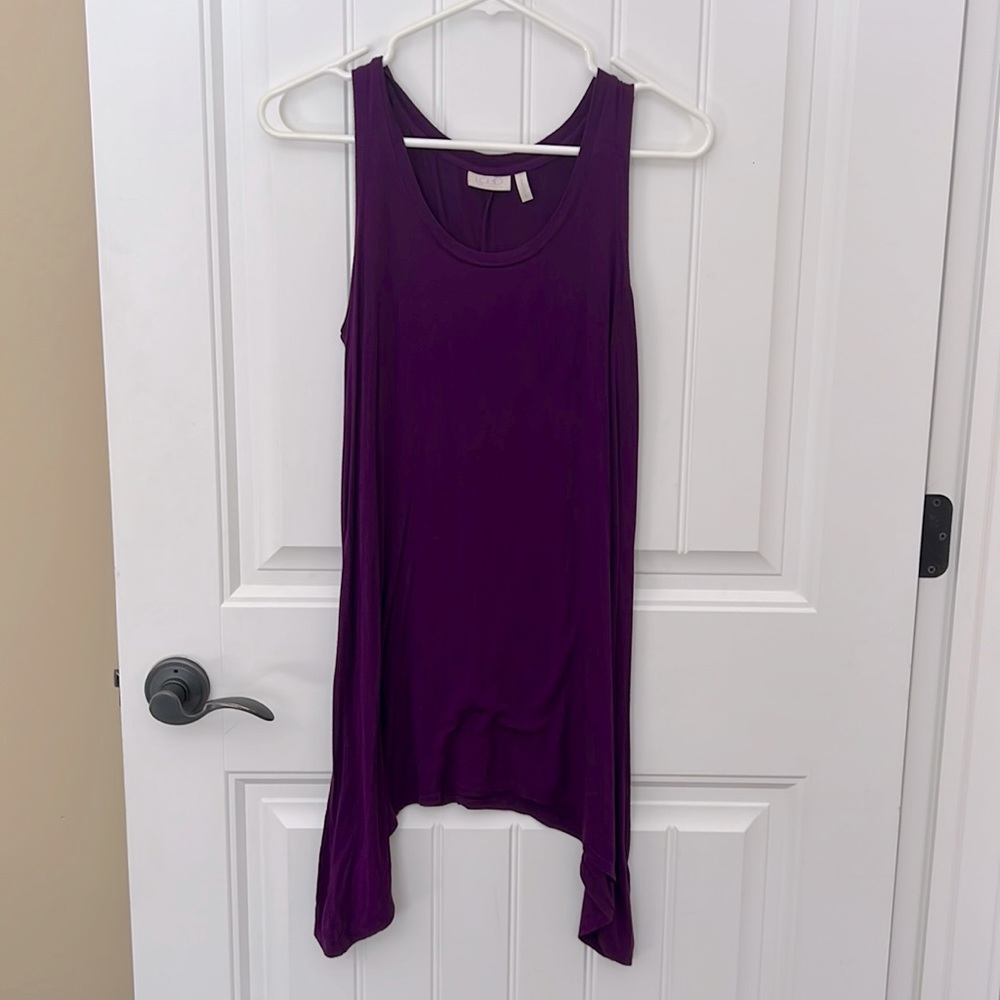 Long purple tank top